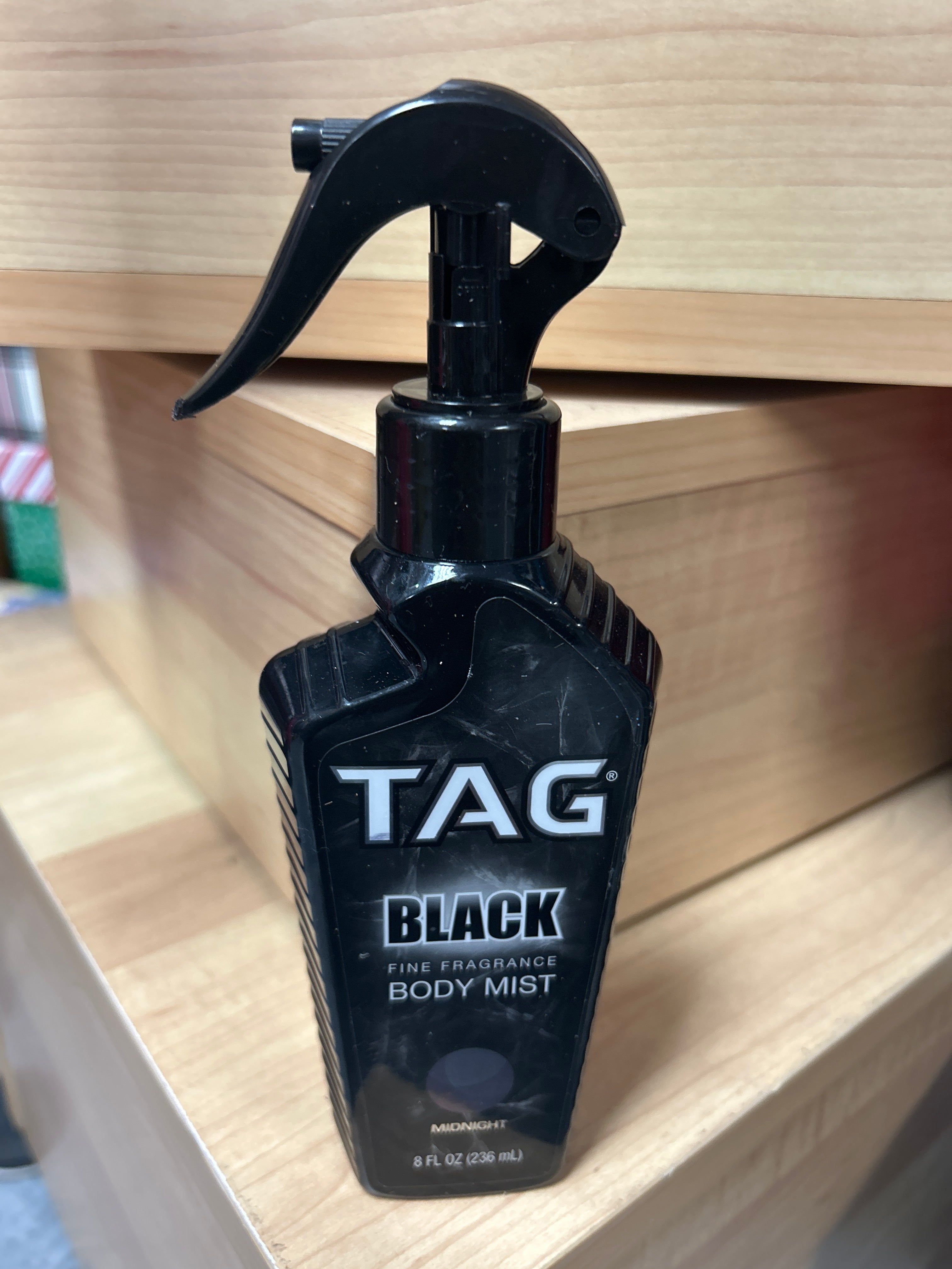 TAG Black Fine Fragrance Body Mist in the "Midnight" scent