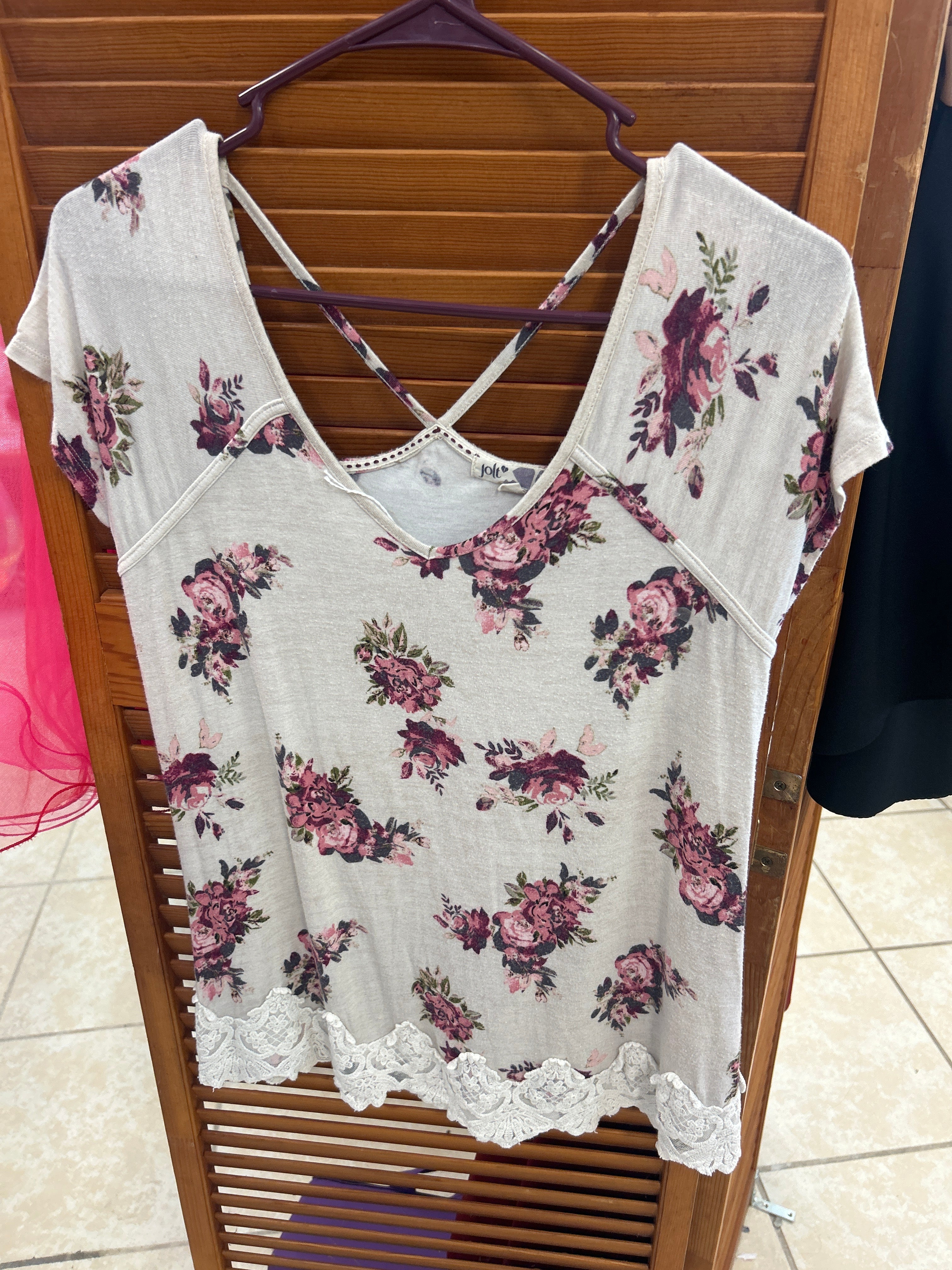 Jolt Womens Floral Top Small