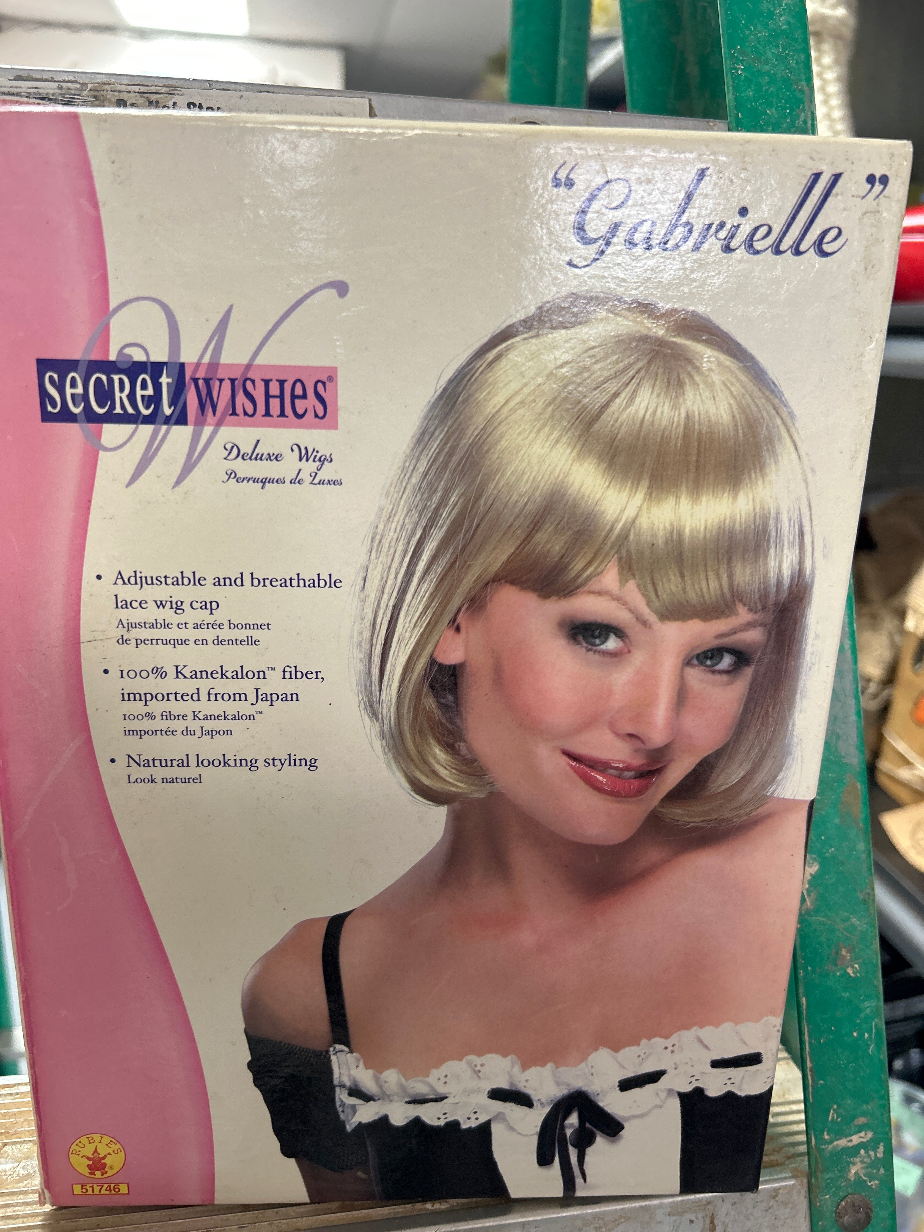 Secret Wishes Gabrielle Wig short blonde bangs salon quality stage character