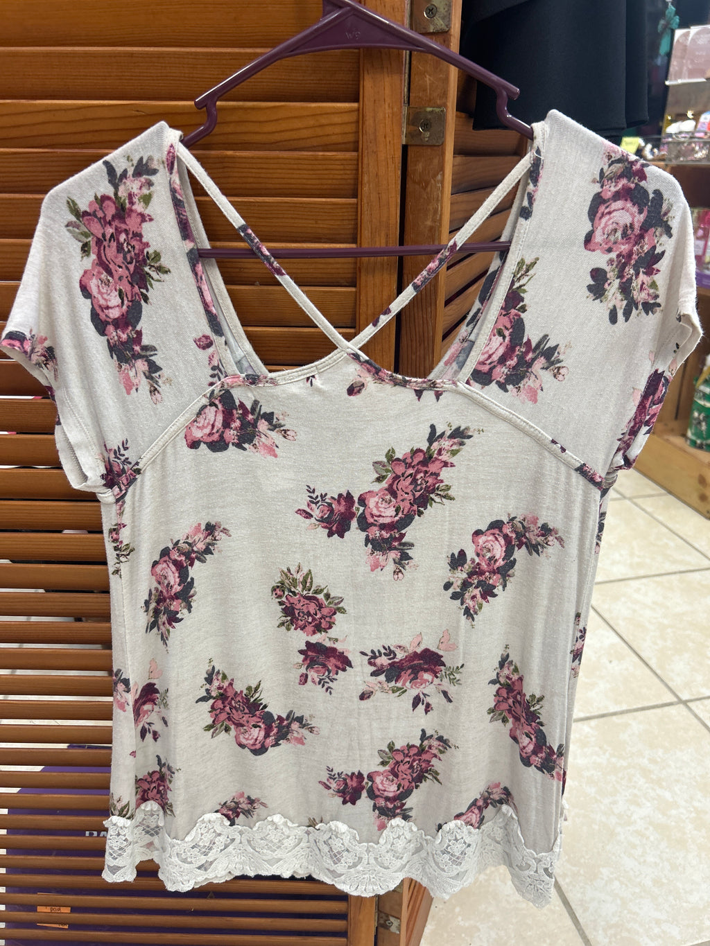 Jolt Womens Floral Top Small