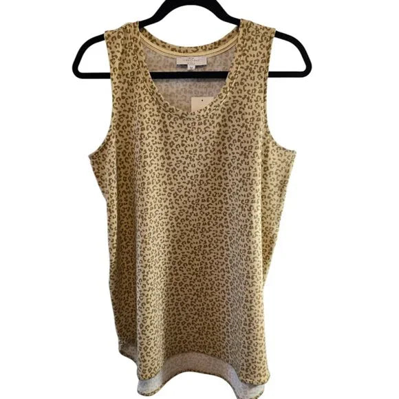 New Directions Studio leopard print tank top MEDIUM
