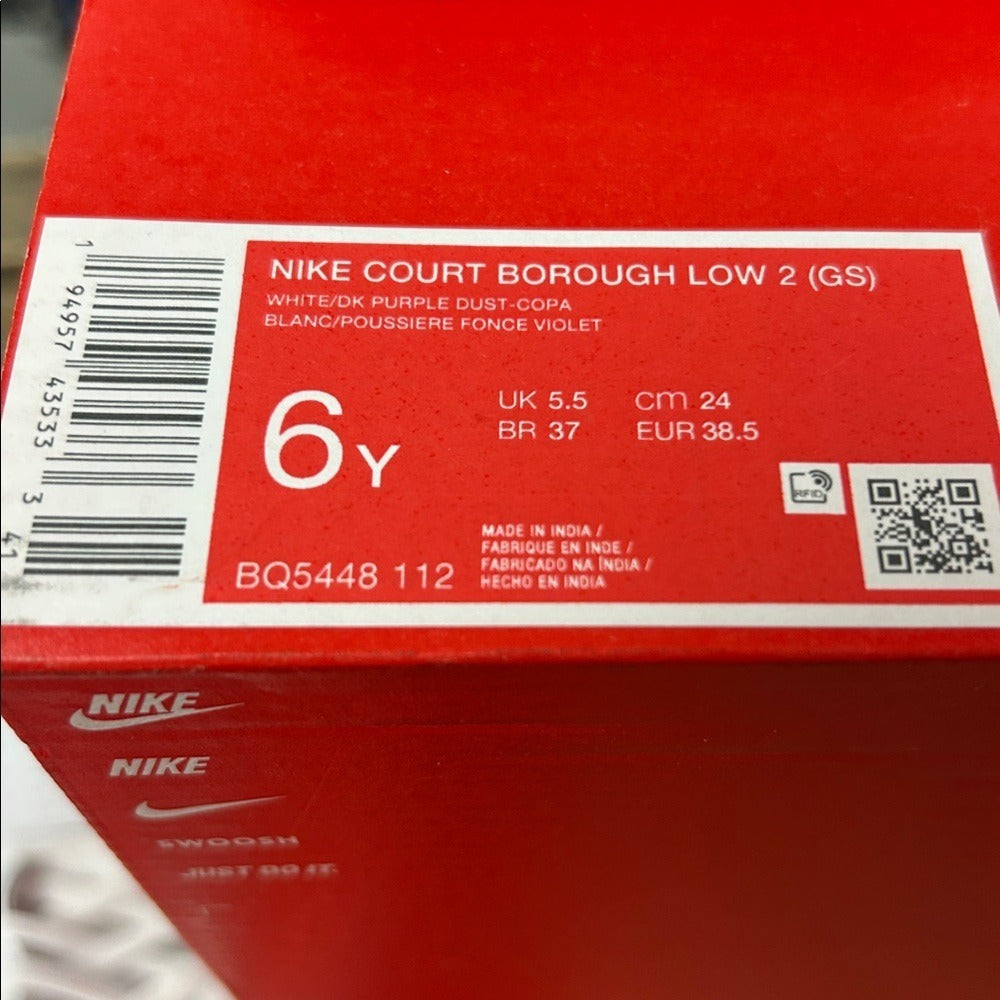 Nike Kids White and Navy Sneakers