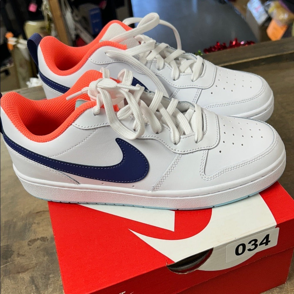 Nike Kids White and Navy Sneakers