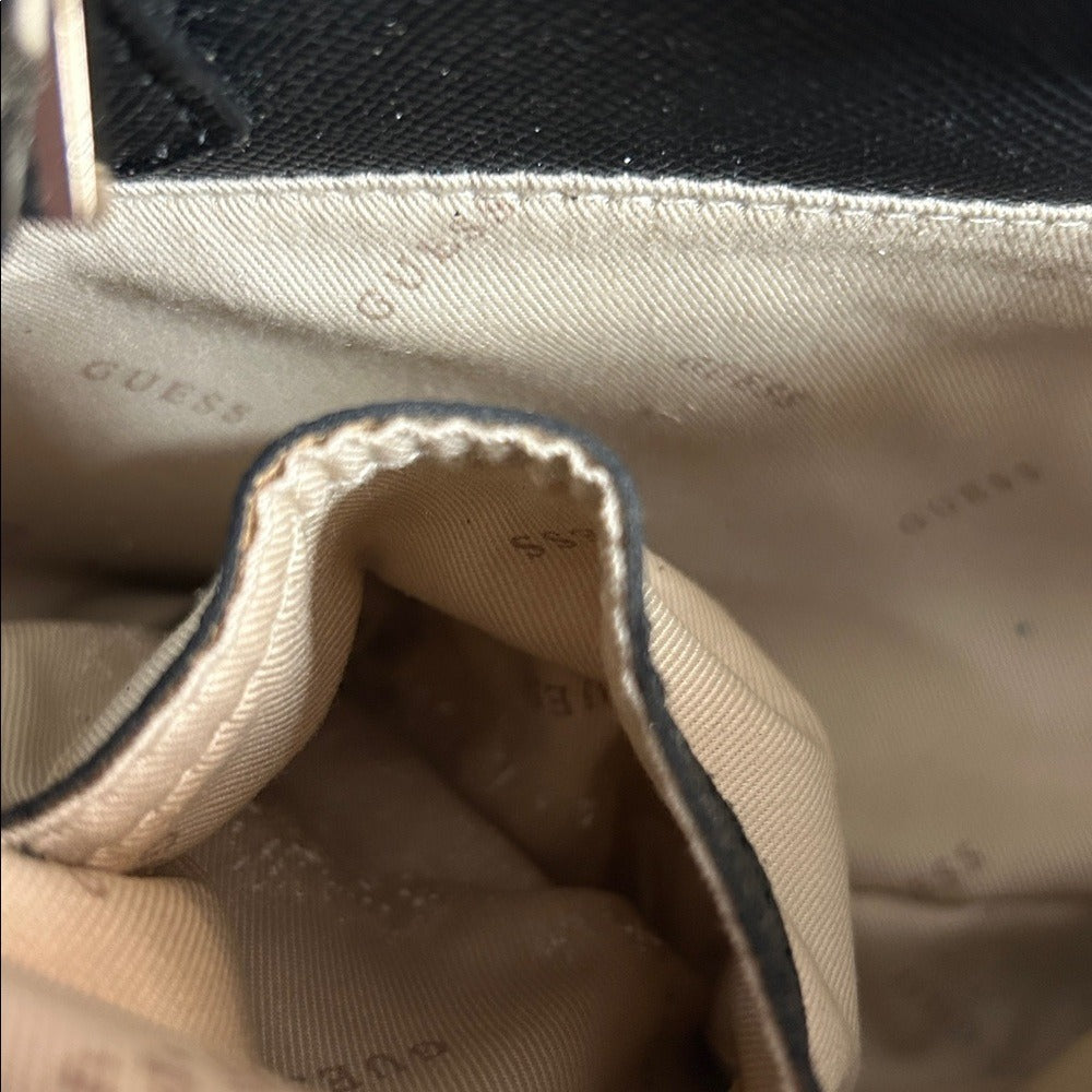 Guess Navy and Black Satchel