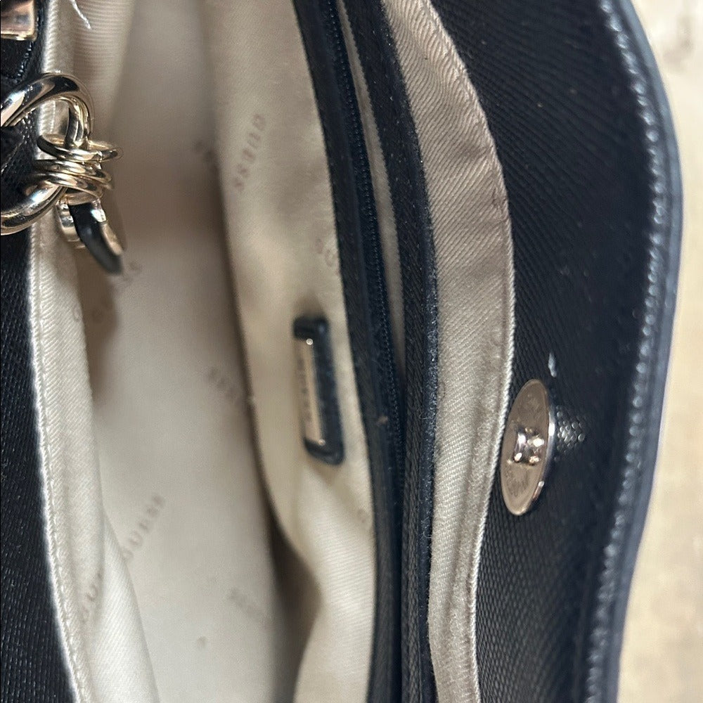 Guess Navy and Black Satchel