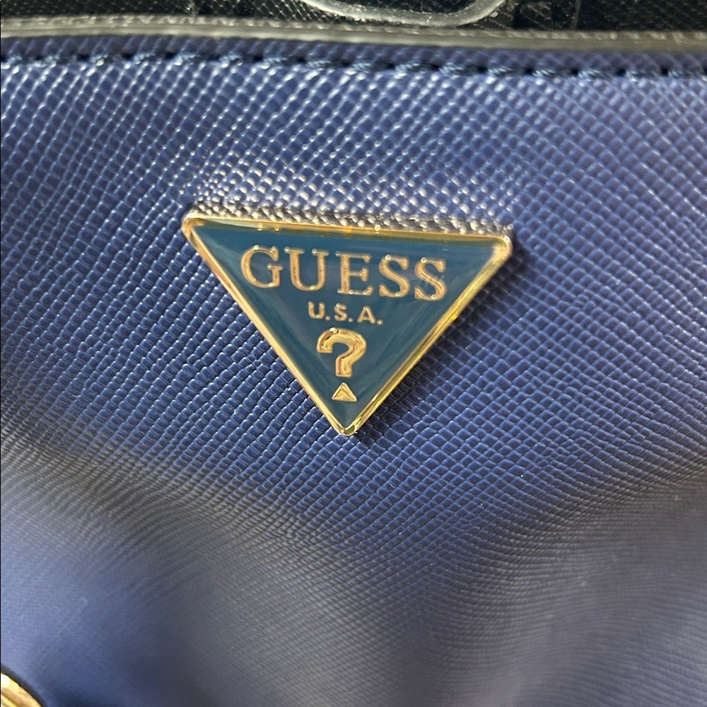 Guess Navy and Black Satchel